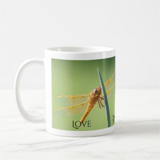 Taza De Café Amor, sabiduría, fe, libélula