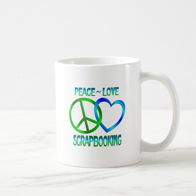 Taza De Café Amor SCRAPBOOKING de la paz (Derecha)