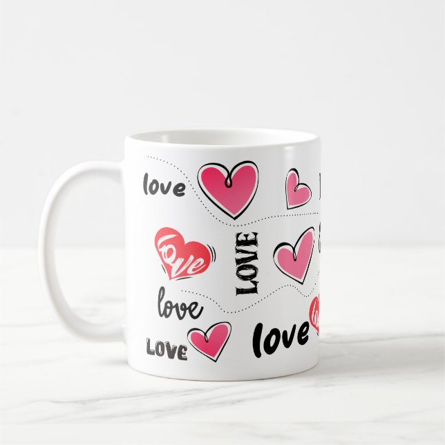 Taza De Café amor sudoroso corazón (Izquierda)