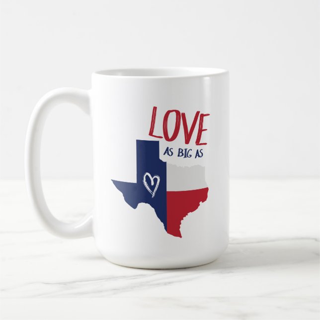 Taza De Café Amor tan grande como Texas (Izquierda)