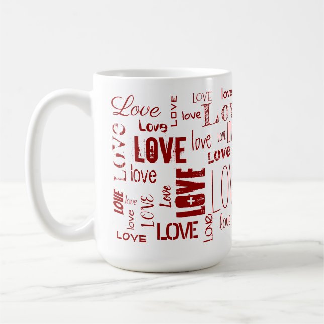 Taza De Café AMOR! Tipografía (Izquierda)