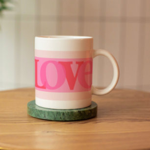 Taza De Café Amor   Tonos rosas