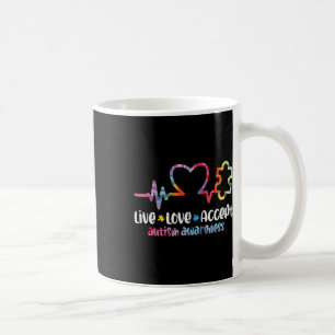 Taza De Café Amor Vivo Acepta Autismo Conciencia Mamá Papá Homb