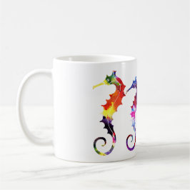 Taza De Café Amor y armonía de la familia el | del Seahorse que