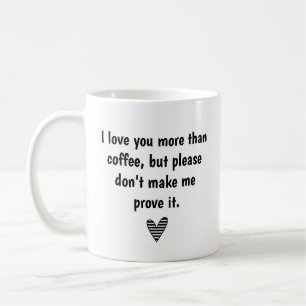 Taza De Café amor y café, citas de matrimonio divertidas simple