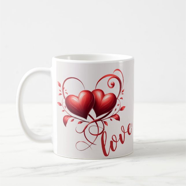 Taza De Café Amor y corazones (Izquierda)