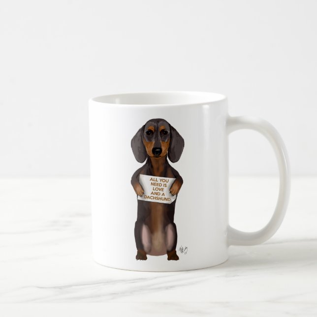 Taza De Café Amor y Dachshund (Derecha)