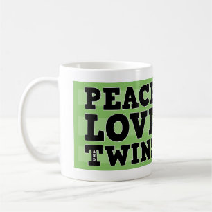 Taza De Café Amor y gemelos de la paz