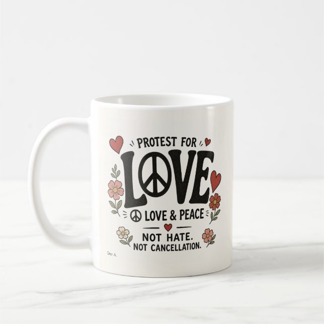 Taza De Café Amor y paz (Izquierda)