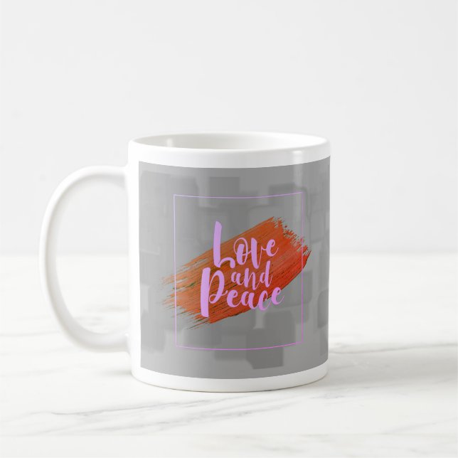 Taza De Café Amor y paz, Lovemug, Café Mug (Izquierda)