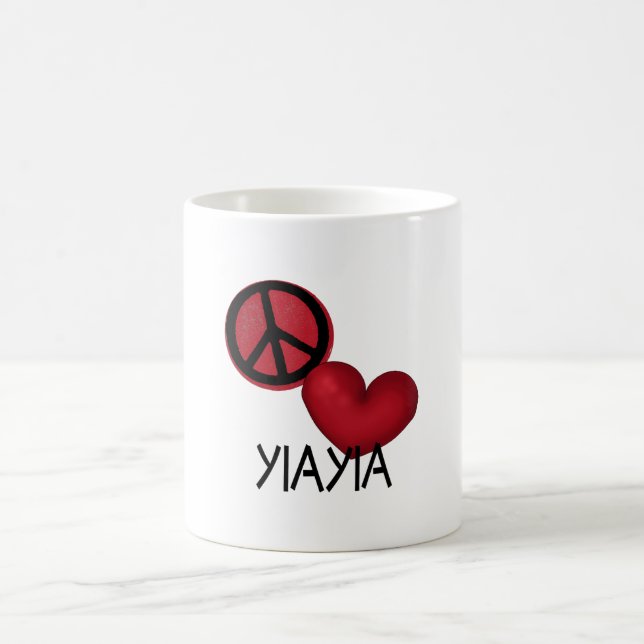 Taza De Café Amor YiaYia de la paz (Centro)