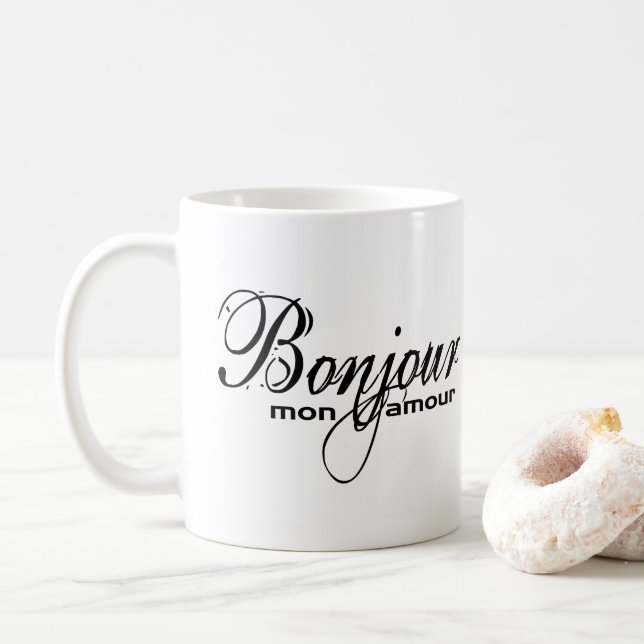 Taza De Café Amorío de Bonjour lunes (taza) (Con donut)