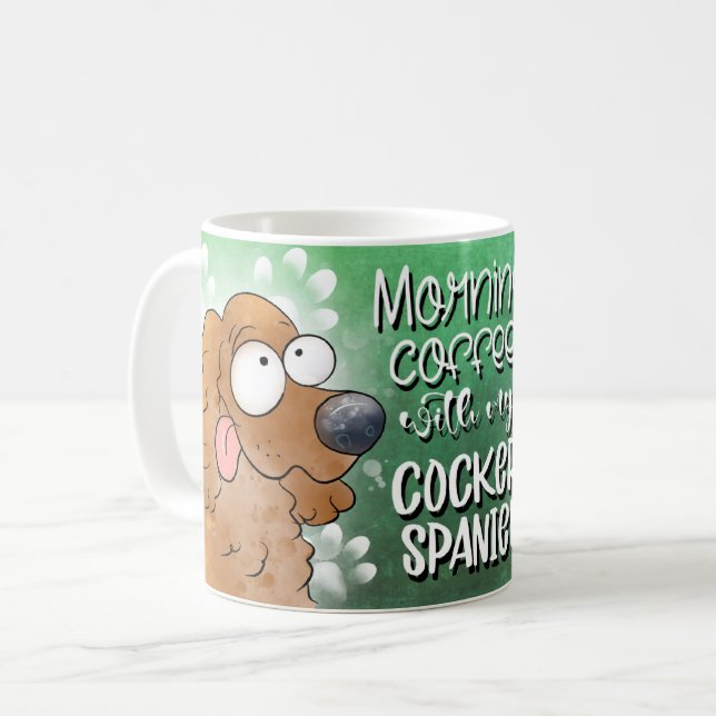Taza De Café Amortización Del Café Con Mi Cocker Spaniel (Anverso izquierdo)