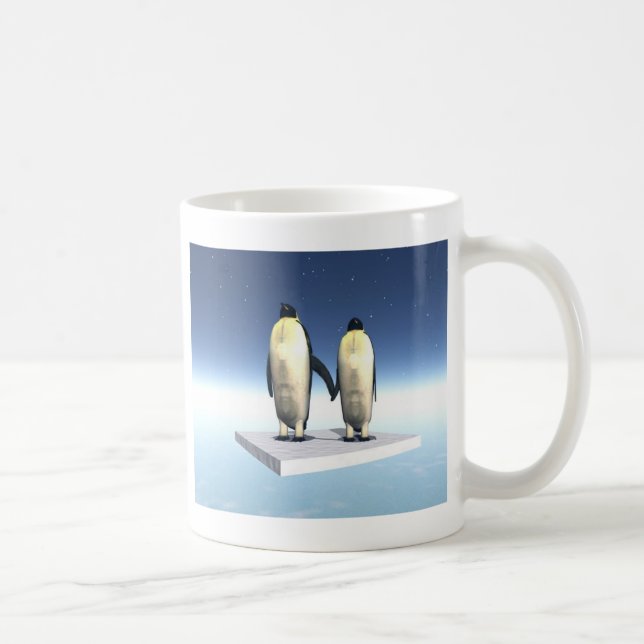 Taza De Café amoureux de los pingüinos (Derecha)