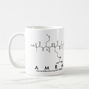 Taza De Café Amra peptide name mug