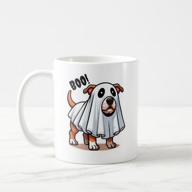 Taza De Café AmStaff Ghost Costume (Izquierda)