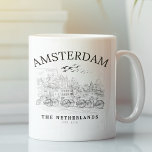 Taza De Café Amsterdam Beautiful Landscape<br><div class="desc">Experience the charm of Amsterdam with our exclusive vintage landscape design, beautifully capturing the essence of this iconic city. Available on stylish t-shirts and cozy sweatshirts, this design is also featured on an array of products including mugs, magnets, keychains, and thermoses. Perfect for travel enthusiasts and lovers of classic European...</div>