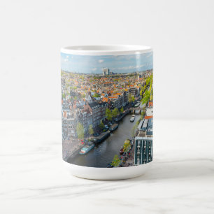 Taza De Café Ámsterdam de texto y nombre personalizado