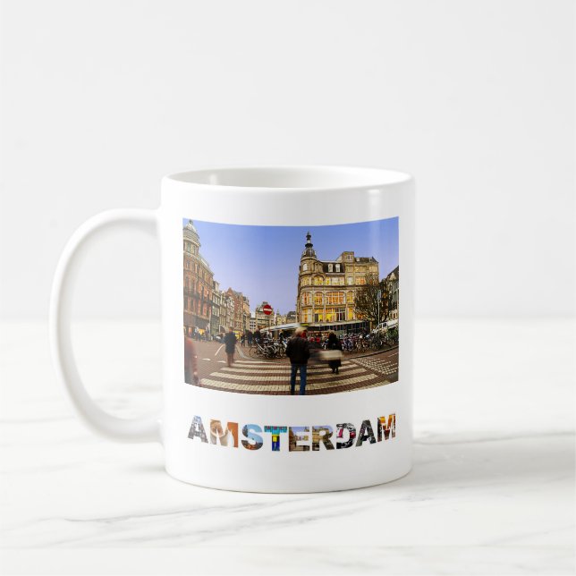 Taza De Café Ámsterdam Holanda Foto de viaje crea la suya (Izquierda)