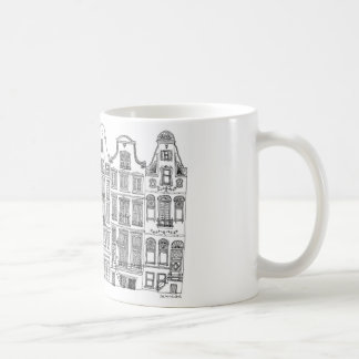 Taza De Café Amsterdam houses on a mug.