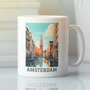 Taza De Café Amsterdam Países Bajos Canal Travel