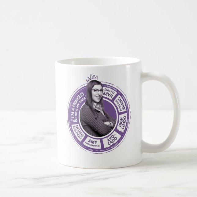 Taza De Café Amy Farrah Fowler Info Graphic (Derecha)