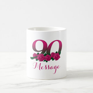 Taza De Café Añada el 90.o personalizado del número del