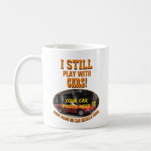 Taza De Café Añade Su Foto De Auto, Texto De Nombre, Todavía Re