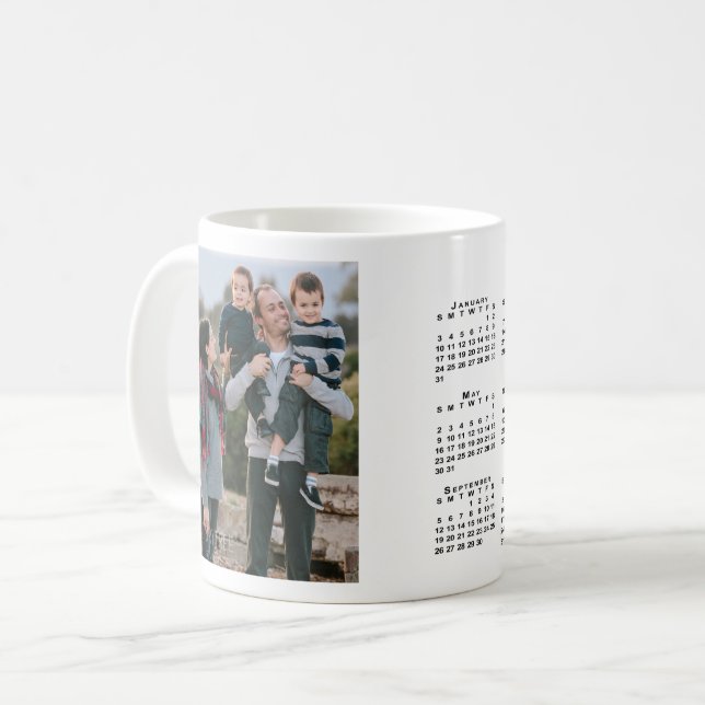 Taza De Café Añadir el calendario de su Personalizado fotográfi (Anverso izquierdo)
