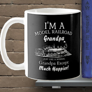 Taza De Café Añadir el nombre del abuelo Modelo ferroviario - ¡