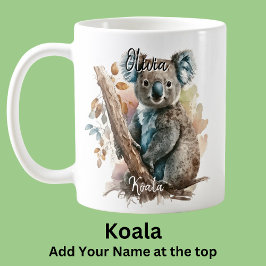 Taza De Café Añadir el nombre Koala al marsupial de animales au