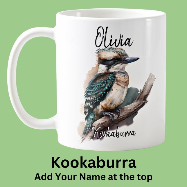 Taza De Café Añadir el nombre Kookaburra Animal australiano (Subido por el creador)