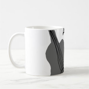 Taza De Café Añadir el nombre texto guitarra acústica marrón ed