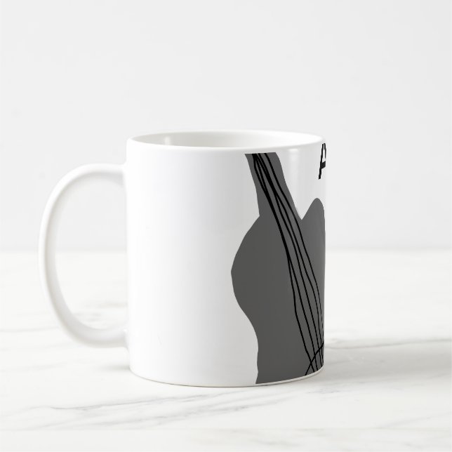 Taza De Café Añadir el nombre texto guitarra acústica marrón ed (Izquierda)