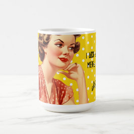 Taza De Café Añadir el texto Dibujo retro Cute para Navidades