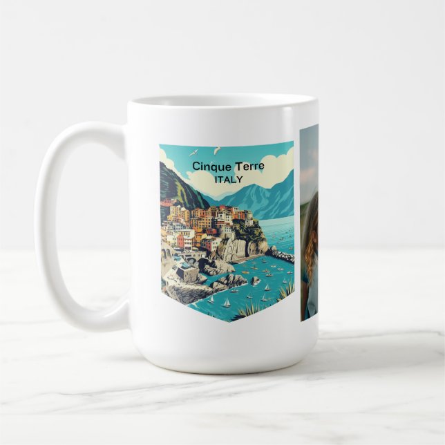 Taza De Café Añadir foto a Cinque Terre Italia, Viajes (Izquierda)