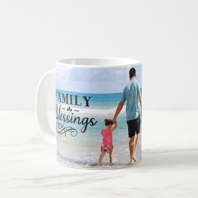 Taza De Café AÑADIR FOTO / Bendiciones familiares (Anverso izquierdo)