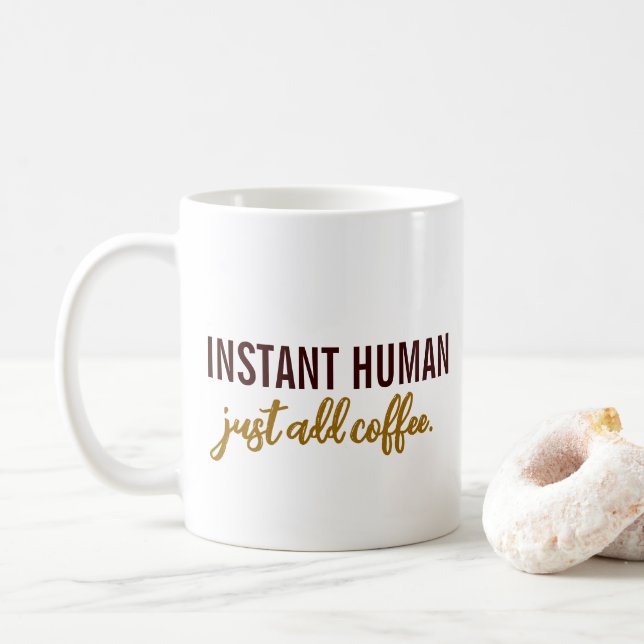 Taza De Café Añadir instantáneamente café a tazón (Con donut)