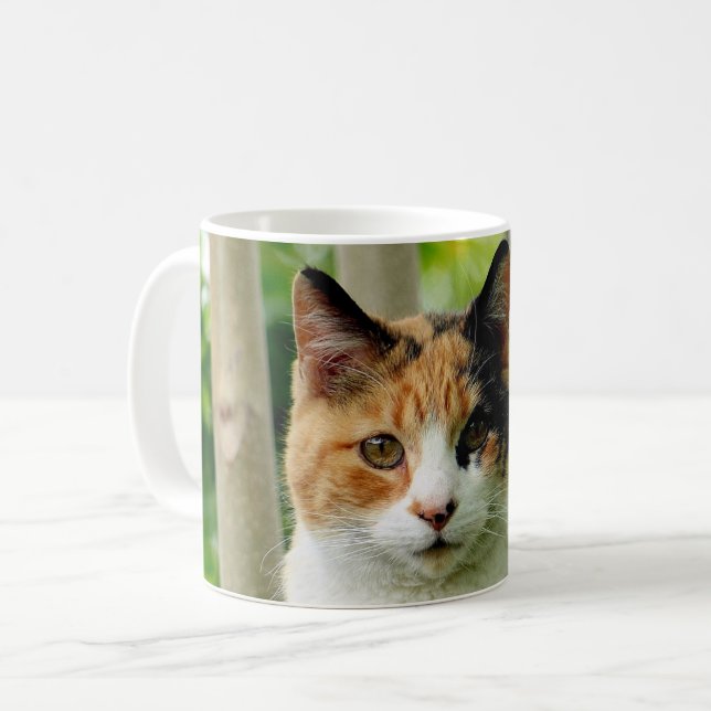 Taza De Café Añadir la foto del gato de su Mascota al café Mug (Anverso izquierdo)