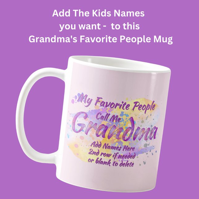 Taza De Café Añadir nietos Nombre Personas Favoritas Llámame Ab (Subido por el creador)