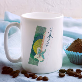 Taza De Café Añadir nombre a la guitarra eléctrica moderna Guay