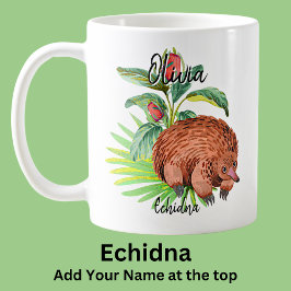 Taza De Café Añadir nombre animal australiano Echidna