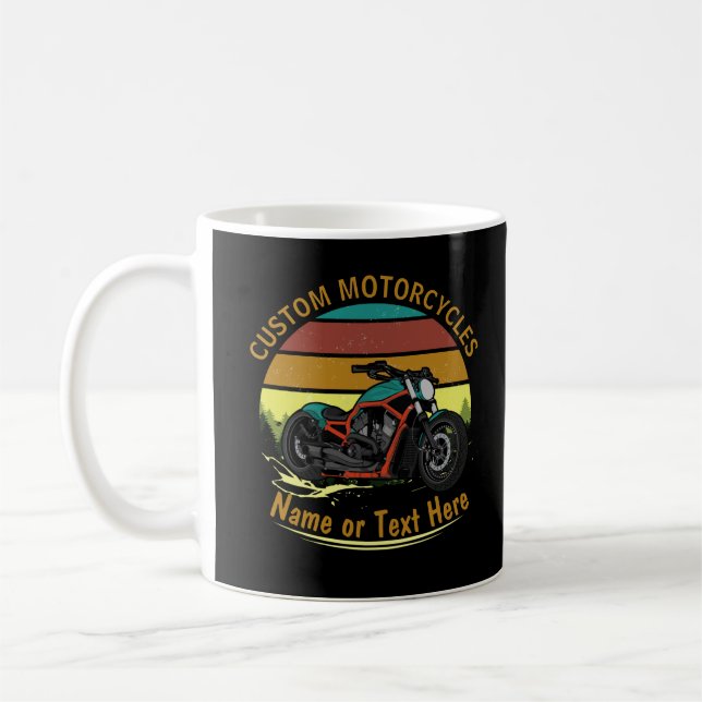 Taza De Café Añadir nombre cambiar texto cosechar motocicleta a (Izquierda)