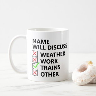 Taza De Café Añadir nombre discutirá - Trenes modelo diesel de