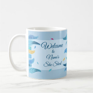 Taza De Café Añadir nombre Editar texto que le quitó las plumas