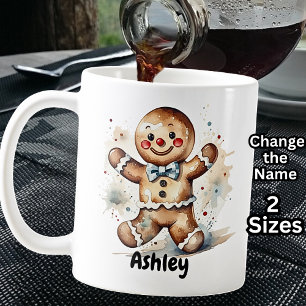 Taza De Café Añadir nombre, hombre de pan de jengibre para Navi