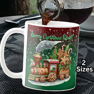 Taza De Café Añadir nombre, merry Christmas Gingerbread Stetrai