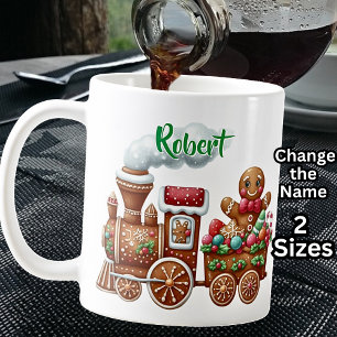 Taza De Café Añadir nombre, Navidades Gingerbread Man Stetrain
