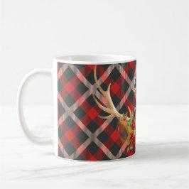 Taza De Café Añadir nombre - Oh Deer Woodland Antlers