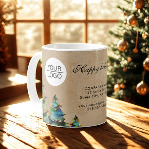 Taza De Café Añadir promoción de árboles de navidad con Persona